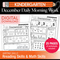 Load image into Gallery viewer, Printable Kindergarten December Daily Morning Work
