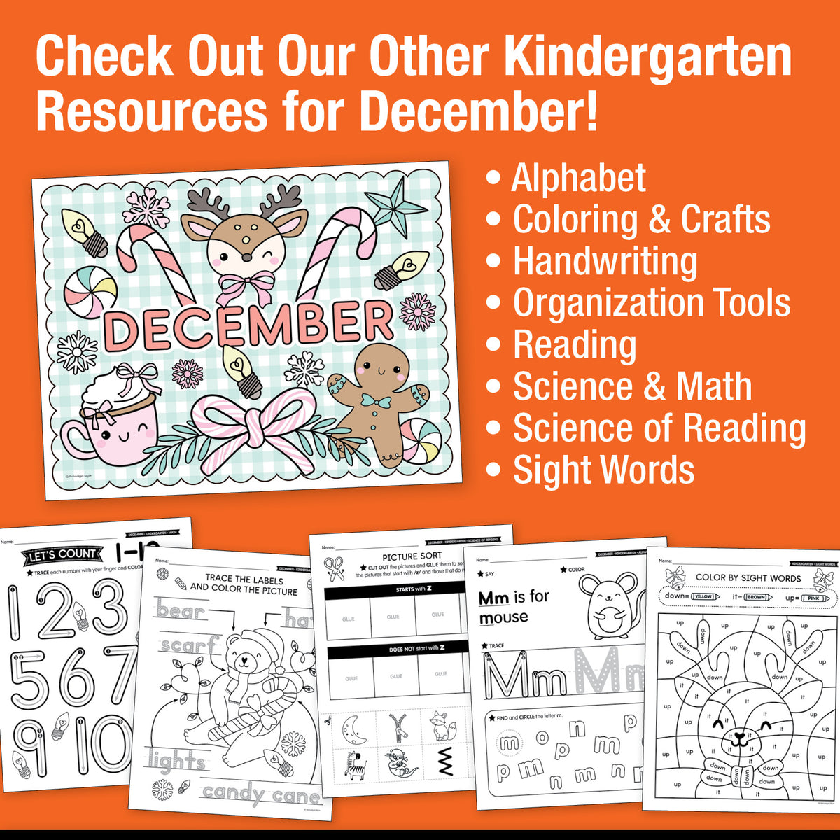 Printable Kindergarten December Daily Morning Work