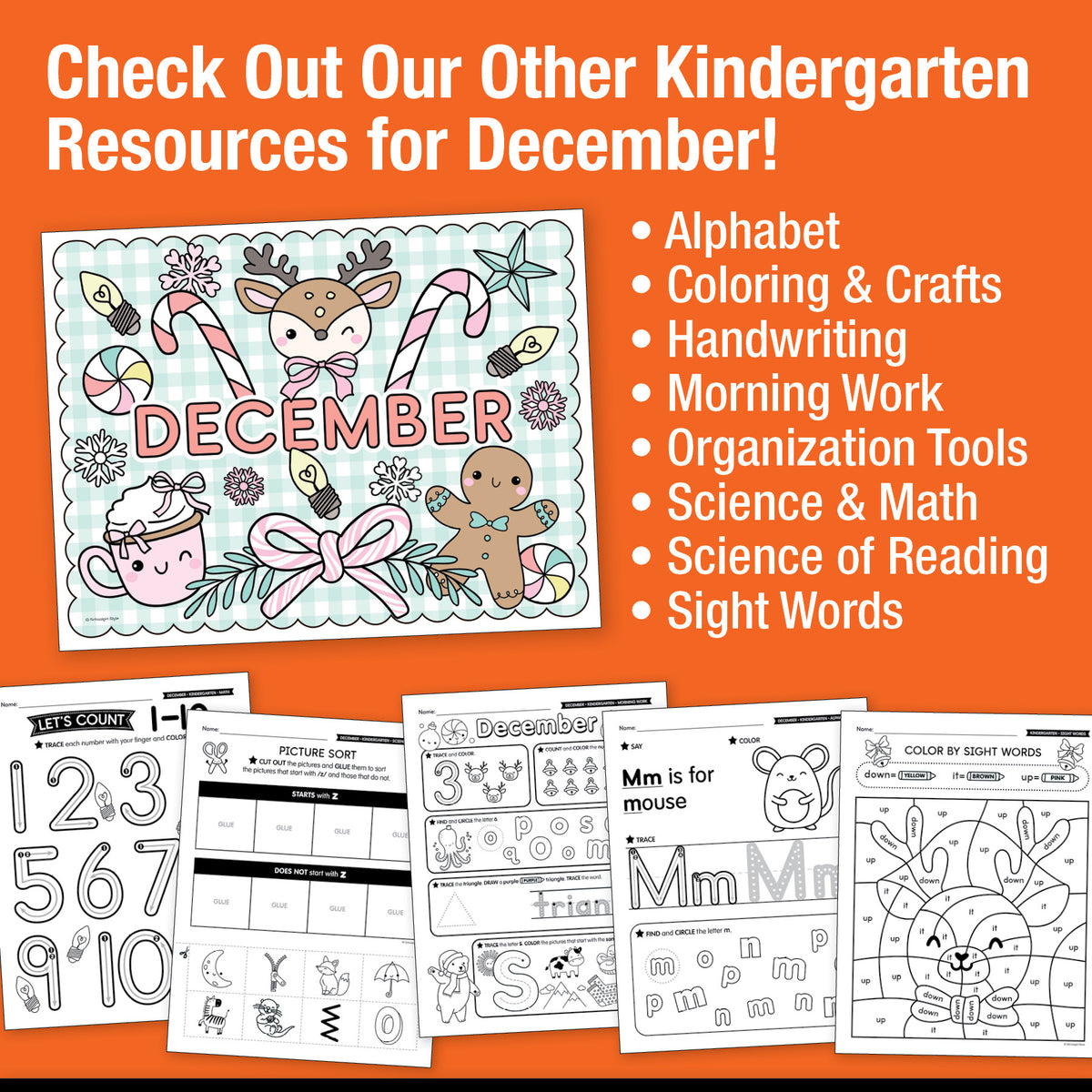 Printable Kindergarten December Daily Reading