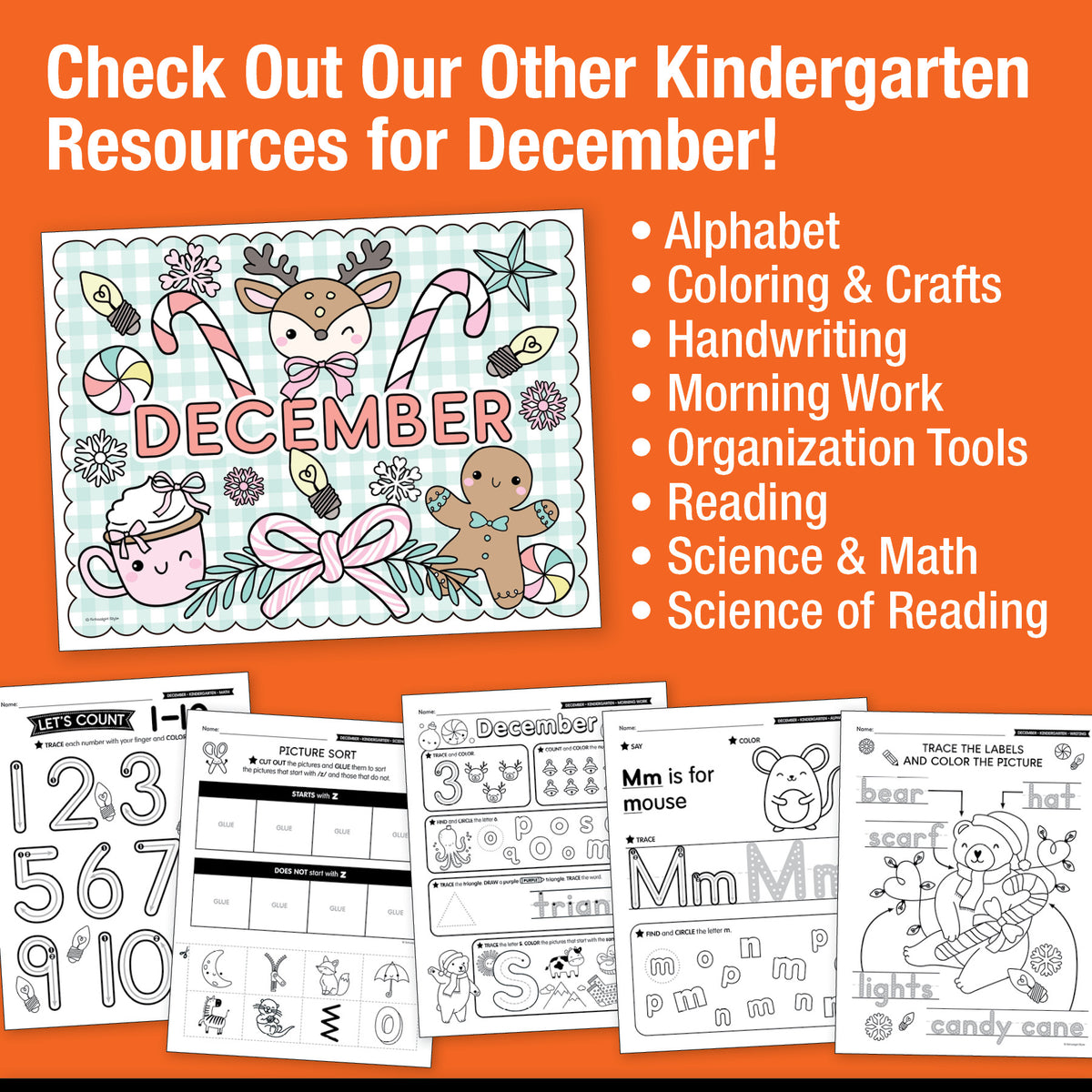 Printable Kindergarten December Daily Sight Words