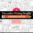 Load image into Gallery viewer, Printable Kindergarten December Writing Bundle
