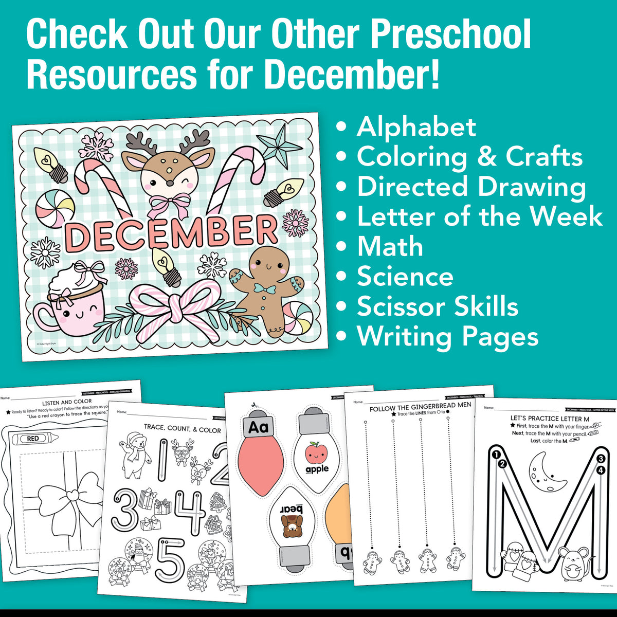 Printable December "Me in Snow" Snow Globe Keepsake Craftivity