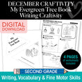 Load image into Gallery viewer, Printable December My Evergreen Tree Book Writing Craftivity
