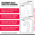 Load image into Gallery viewer, Printable Preschool December Directed Drawing Worksheets
