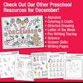 Load image into Gallery viewer, Printable Preschool December Daily Math
