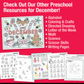 Load image into Gallery viewer, Printable Preschool December Daily Pre-Writing Tracing Worksheets
