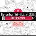 Load image into Gallery viewer, Printable Preschool December Daily Scissor Skills
