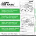 Load image into Gallery viewer, Printable First Grade January Daily Reading
