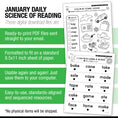 Load image into Gallery viewer, Printable First Grade January Daily Science of Reading
