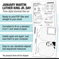 Load image into Gallery viewer, Printable January First and Second Grade Martin Luther King Day Activities
