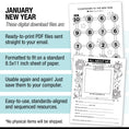 Load image into Gallery viewer, Printable January First and Second Grade New Year Crafts and Activities Party Pack
