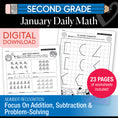 Load image into Gallery viewer, Printable Second Grade January Daily Math
