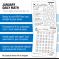 Load image into Gallery viewer, Printable Second Grade January Daily Math
