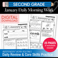 Load image into Gallery viewer, Printable Second Grade January Daily Morning Work
