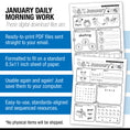 Load image into Gallery viewer, Printable Second Grade January Daily Morning Work
