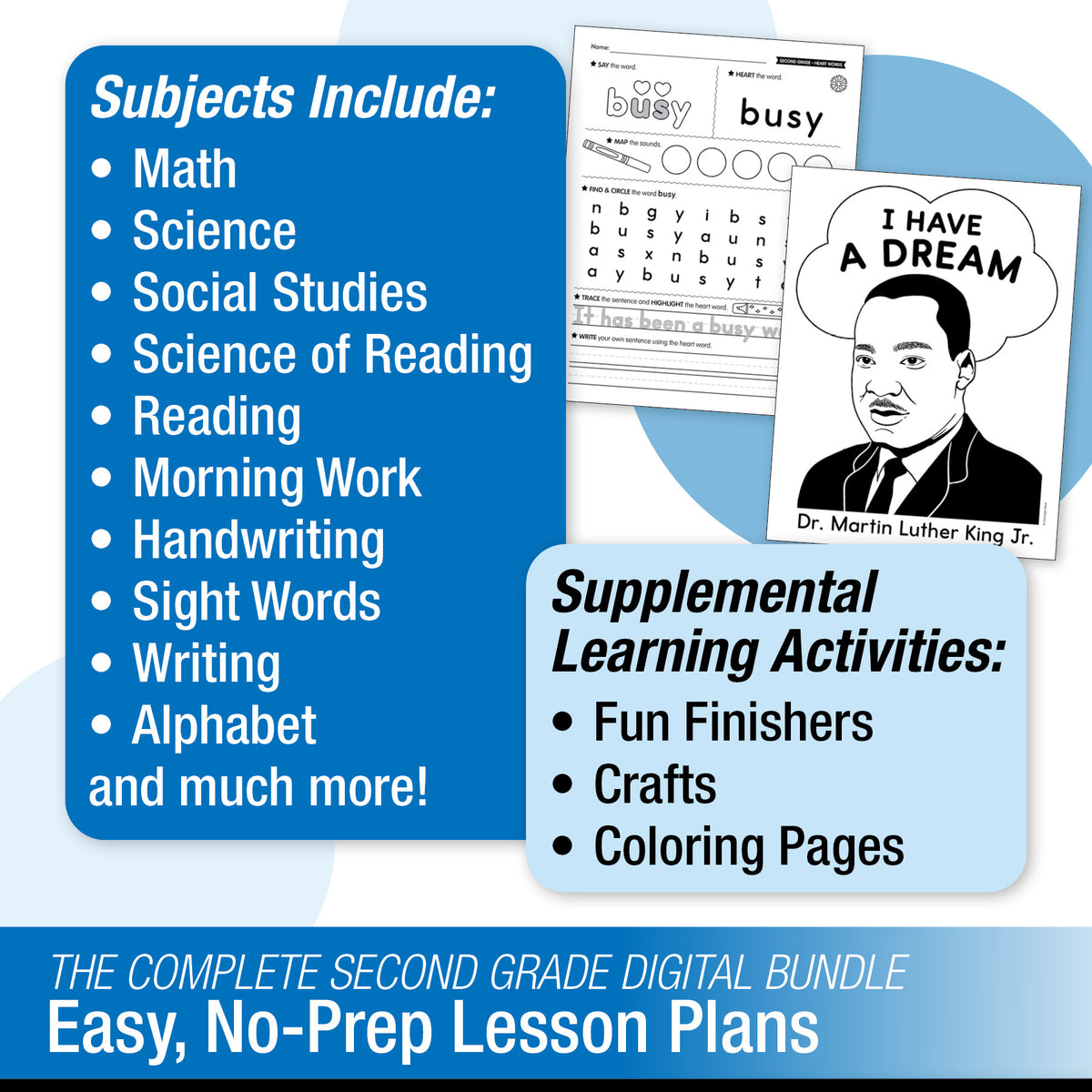 Printable Second Grade January Thematic Unit Bundle