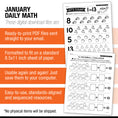 Load image into Gallery viewer, Printable Kindergarten January Daily Math
