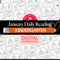 Load image into Gallery viewer, Printable Kindergarten January Daily Reading

