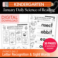 Load image into Gallery viewer, Printable Kindergarten January Daily Science of Reading
