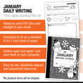 Load image into Gallery viewer, Printable Kindergarten January Daily Writing
