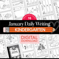 Load image into Gallery viewer, Printable Kindergarten January Daily Writing
