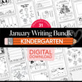 Load image into Gallery viewer, Printable Kindergarten January Writing Bundle

