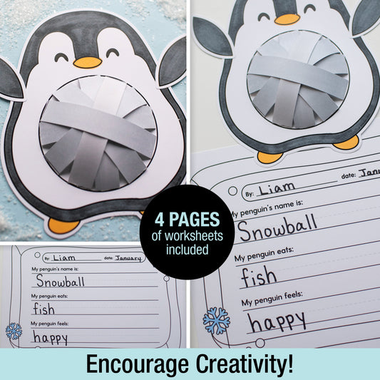 Printable January Pot Belly Penguin Craftivity