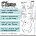 Load image into Gallery viewer, Printable January Pot Belly Penguin Craftivity
