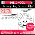 Load image into Gallery viewer, Printable Preschool January Daily Scissor Skills
