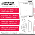 Load image into Gallery viewer, Printable Preschool January Daily Scissor Skills
