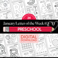 Load image into Gallery viewer, Printable Preschool January Letter of the Week (Q-T)

