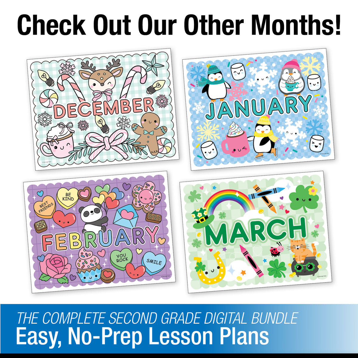 Printable Second Grade November Thematic Unit Bundle
