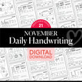 Load image into Gallery viewer, Printable November Daily Handwriting
