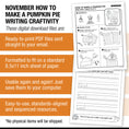 Load image into Gallery viewer, Printable How To Make A Pumpkin Pie Craftivity
