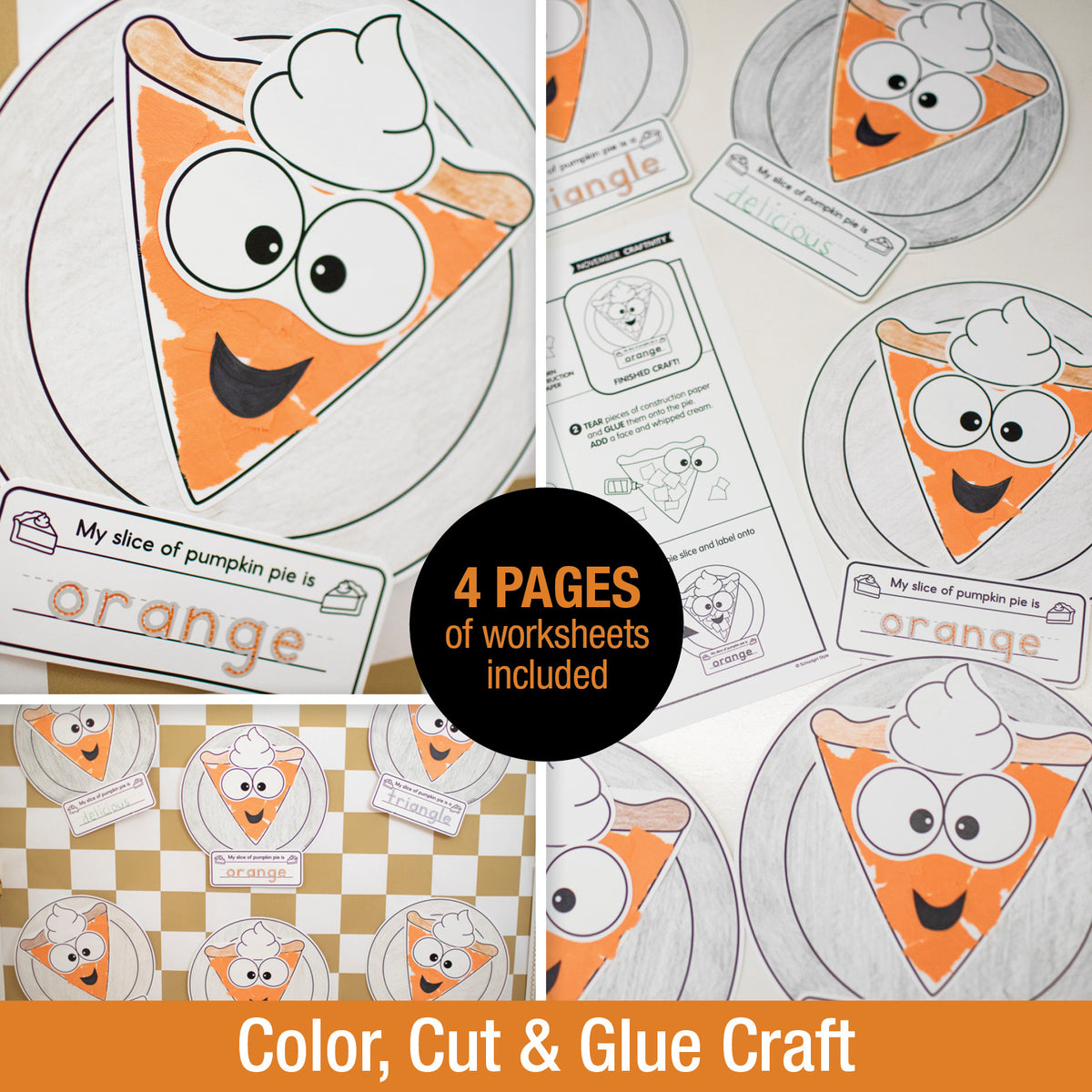 Printable My Slice of Pumpkin Pie Craftivity