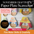 Load image into Gallery viewer, Printable Paper Plate Scarecrow Craft
