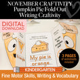 Load image into Gallery viewer, Printable Pumpkin Pie Fold Out Writing Craftivity
