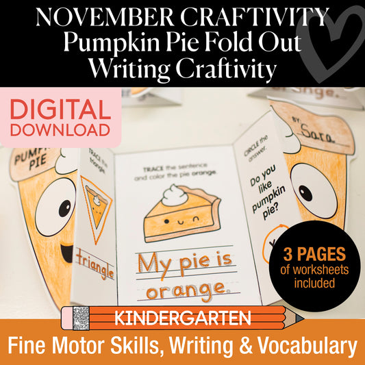 Printable Pumpkin Pie Fold Out Writing Craftivity