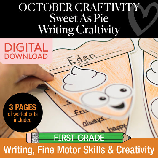 Printable Sweet As Pie Writing Craftivity