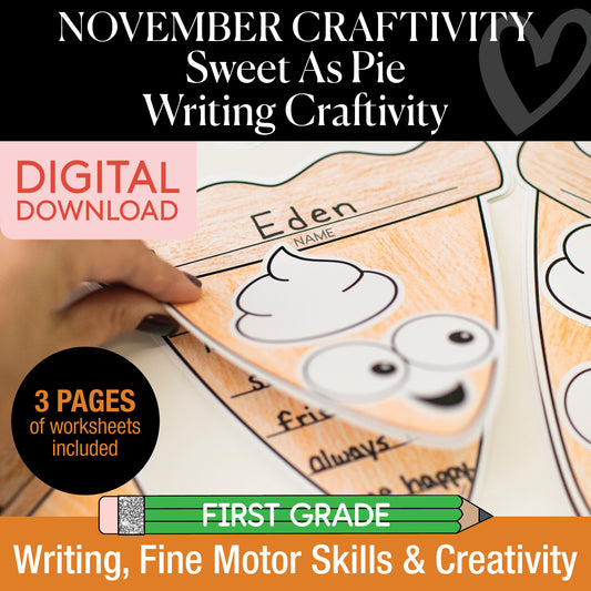 Printable Sweet As Pie Writing Craftivity