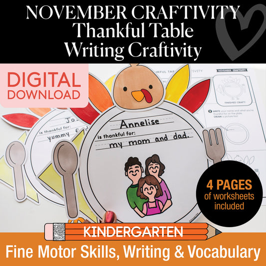 Printable Thankful Table Craftivity