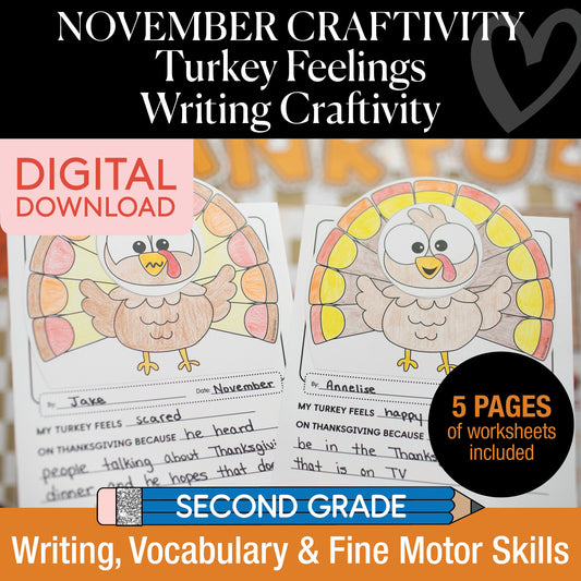 Printable Turkey Feelings Writing Craftivity