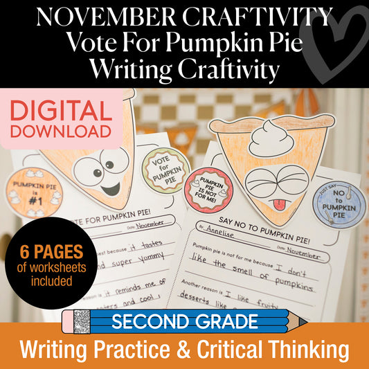 Printable Vote For Pumpkin Pie Craftivity