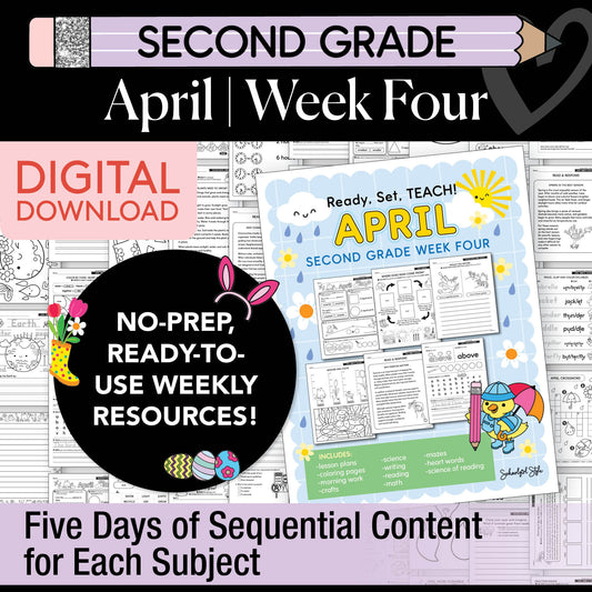 Printable Second Grade April Week 4 Resources
