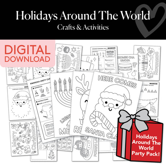 Printable December Holidays Around the World Party Pack