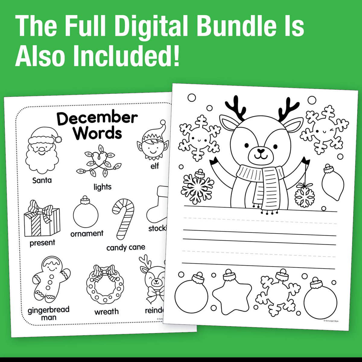 Big Book of December First Grade Thematic Unit Bundle