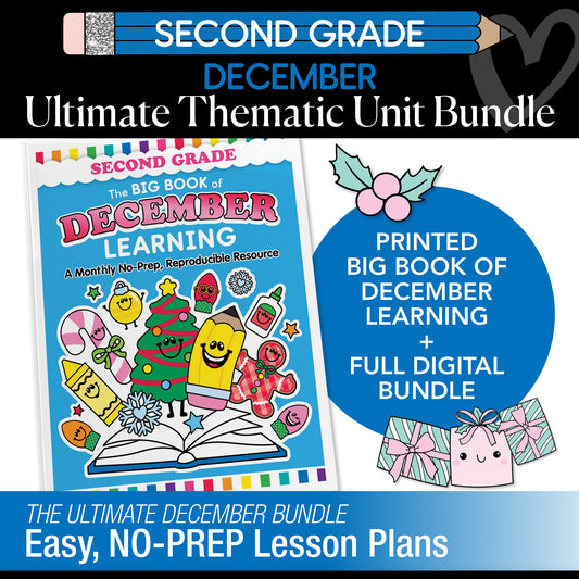 Big Book of December Second Grade Thematic Unit Bundle