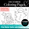Load image into Gallery viewer, Free Printable December Coloring Pages Pack 2
