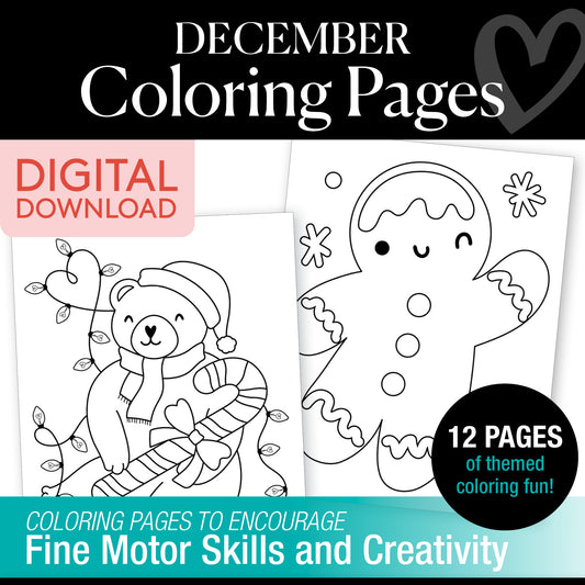 Free Printable December Coloring Pages Pack 2