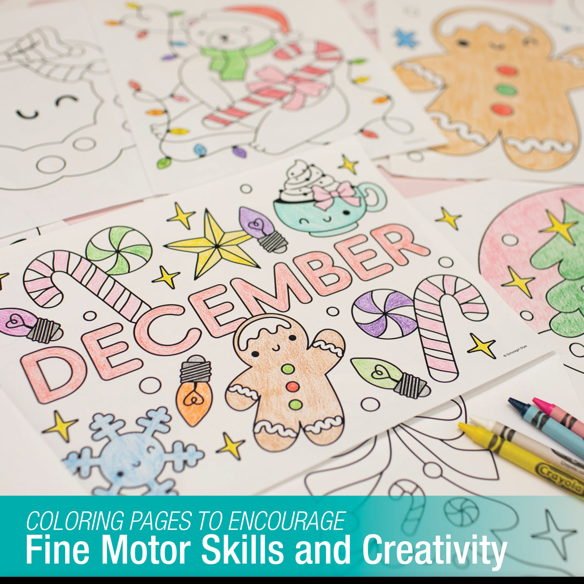 Free Printable December Coloring Pages Pack 2